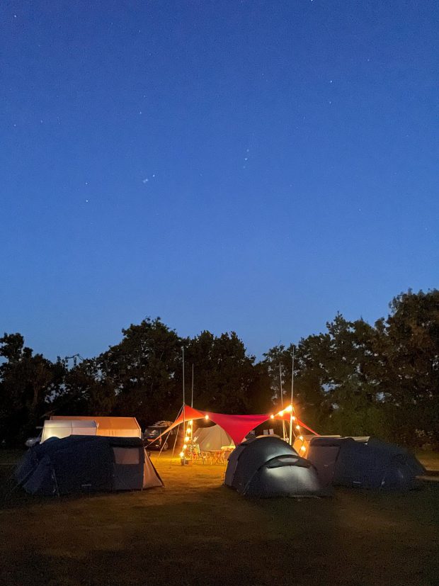Starry skies over English Summer camp