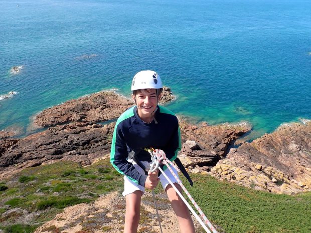 Abseiling in Jersey with Jersey Language Adventure